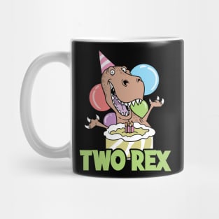 Second 2nd Birthday Two Rex T-Rex Dinosaur Dino Mug